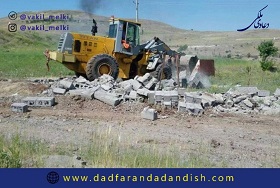 تخریب ویلای غیرمجاز دو مقام مسئول در فیروزکوه